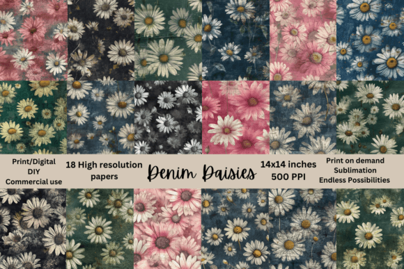 18 Hi-Res 14x14 Inch Seamless Patterns