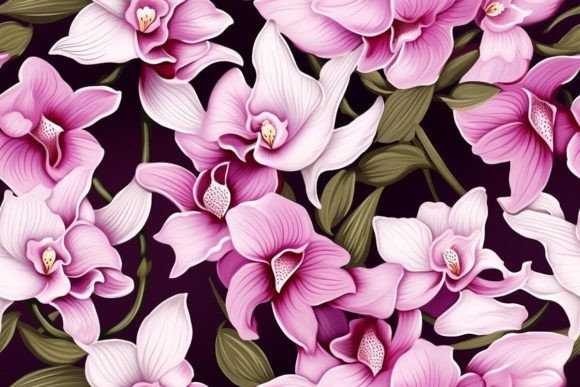 Allover Pattern Orchid Patterns Motif: A Strategic Design Element for Visual Impact and Branding