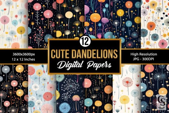 Cute Dandelions Seamless Patterns: A Practical Resource for Creative Professionals