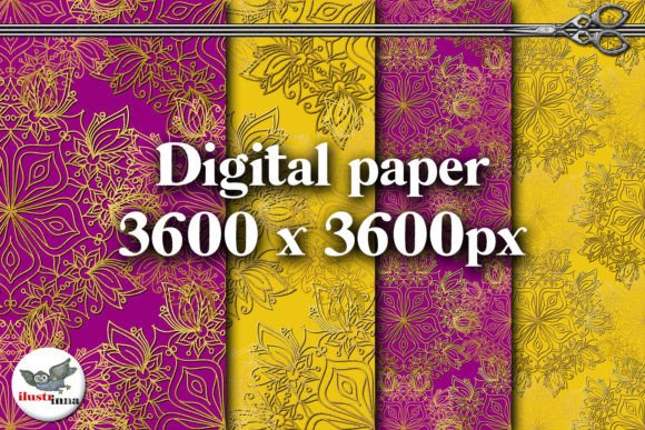 Gold and Bright Red Patterns for Premium Design
