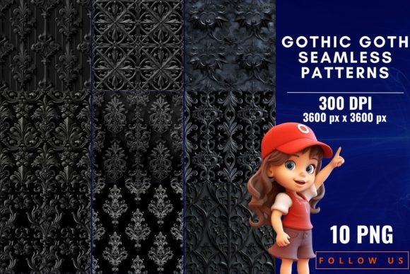 Gothic Goth Seamless Patterns