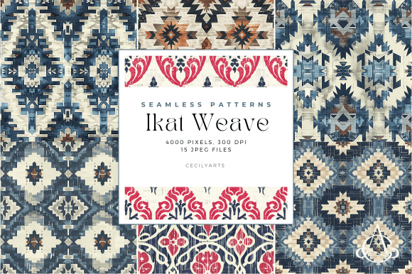 Kasuri IIkat Weave Seamless Patterns: A Strategic Asset for Modern Creators