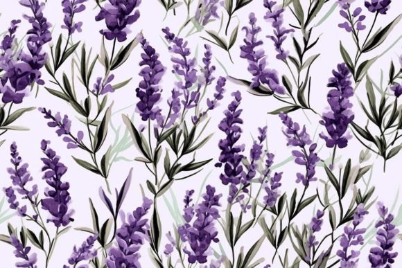Lavender Patterns Motif Floral Graphics: A Versatile Design Element for Creative Projects