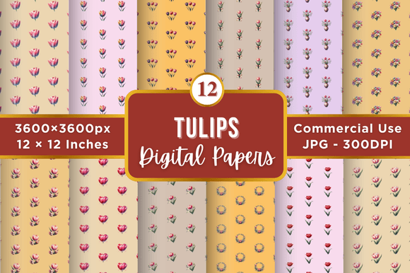 Tulip Digital Paper Patterns: A Versatile Resource for Creative Projects