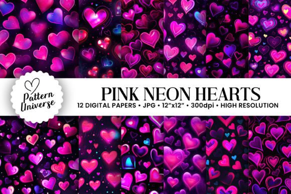 Unlocking Creativity with Pink Neon Hearts Seamless Patterns